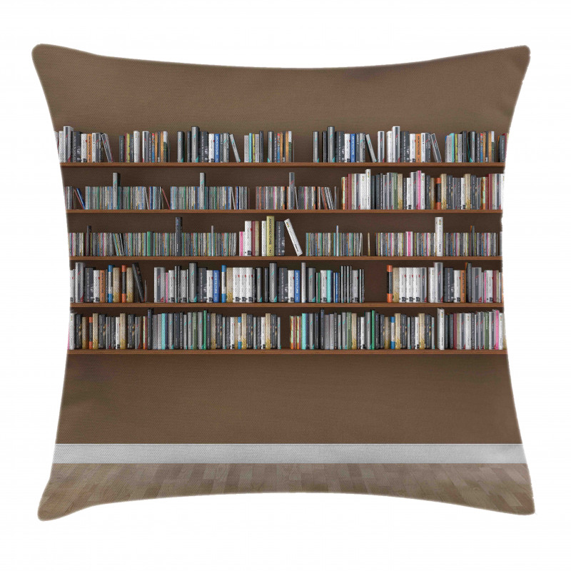 Interior Bookshelves Wall Pillow Cover