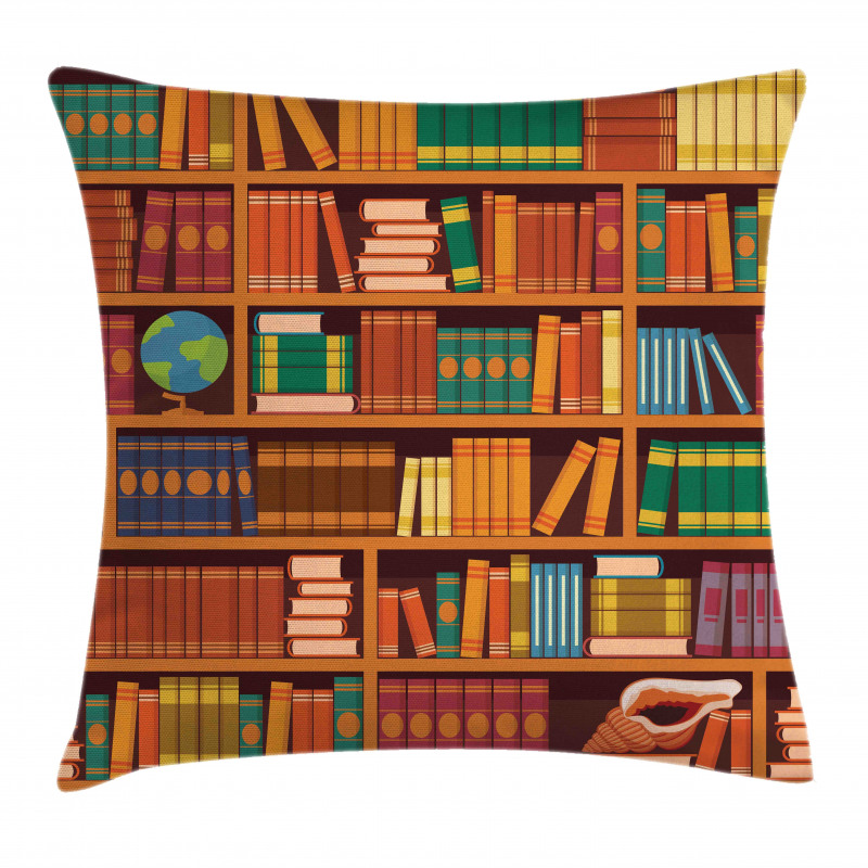 Academic Bookshelves Design Pillow Cover