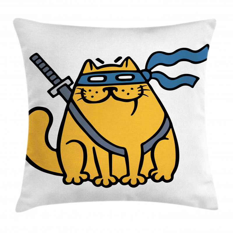 Hero Pet with Blindfold Pillow Cover