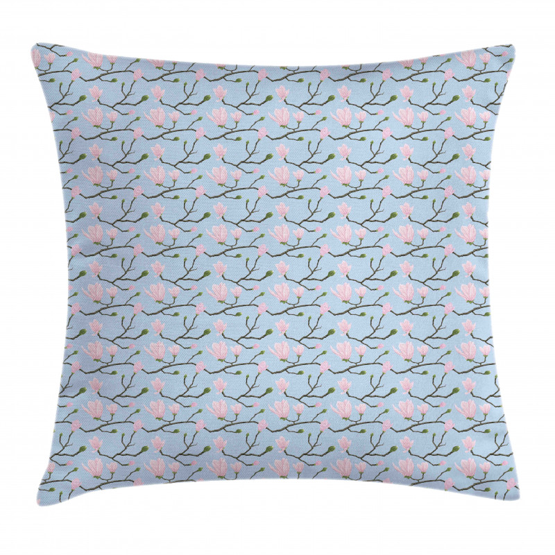 Flourishing Theme Leaf Pillow Cover