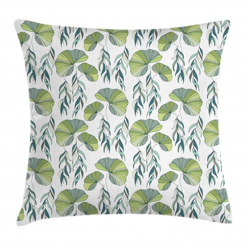 Foliage Water Lilies Pillow Cover