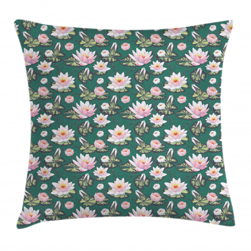 Petals on the Water Pillow Cover