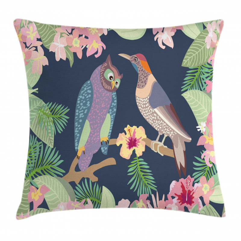 Exotic Birds Owl Avian Pillow Cover