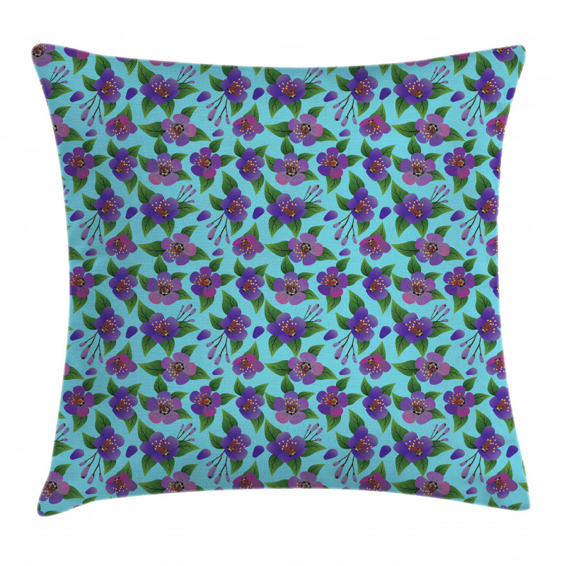 Colorful Flora Design Pillow Cover