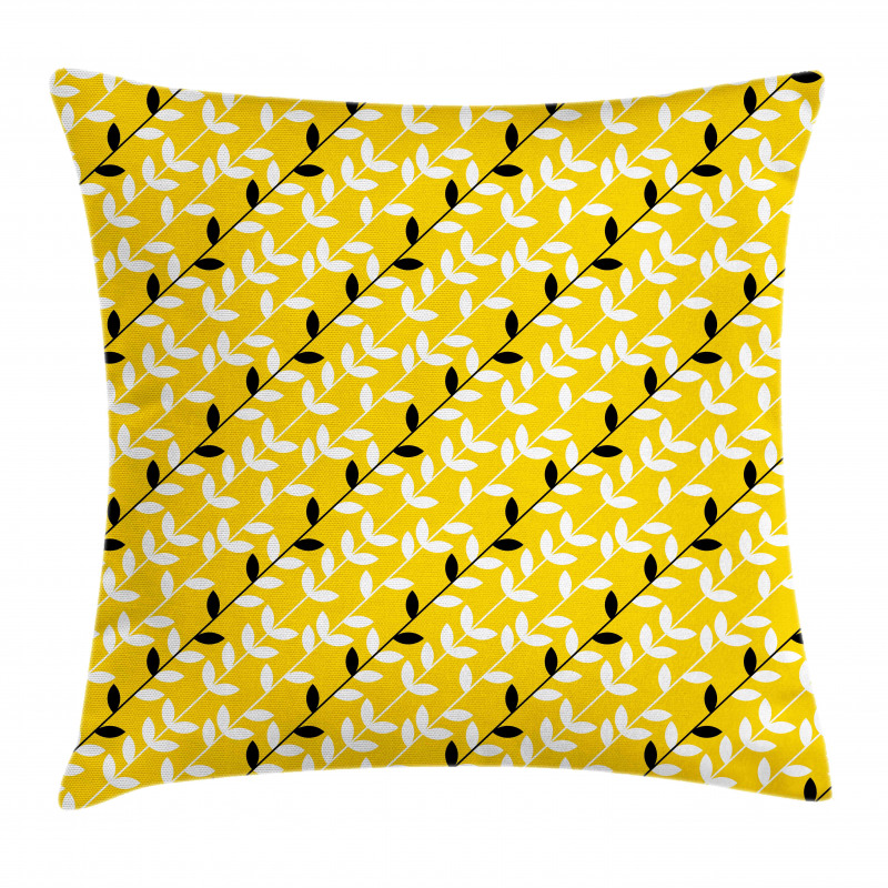 Diagonal Leaf Pattern Pillow Cover