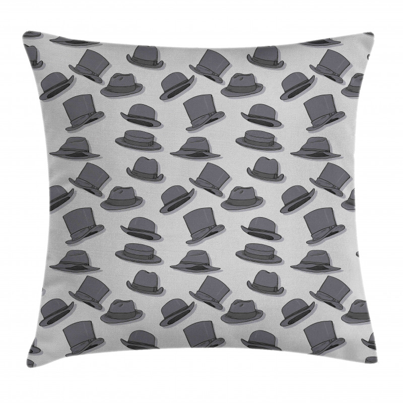 Doodle Drawn Hats Pillow Cover