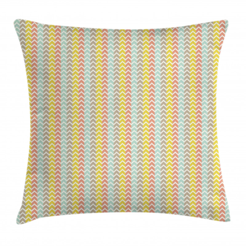 Herringbone Colorful Lines Pillow Cover