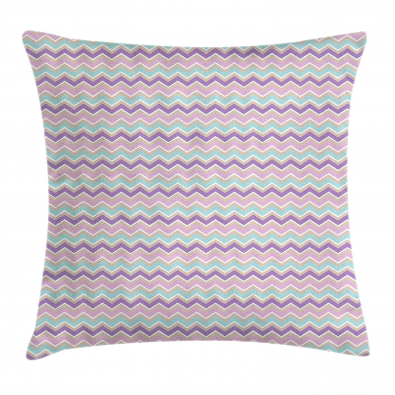 Pastel Tones Zigzags Pillow Cover