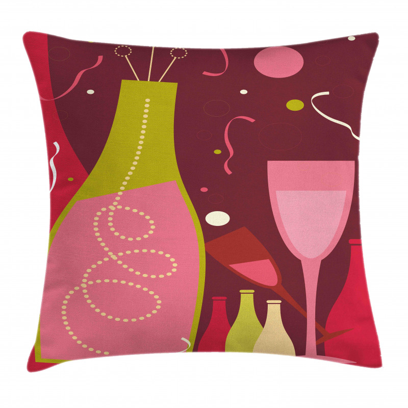 Champagne Drinks Pillow Cover