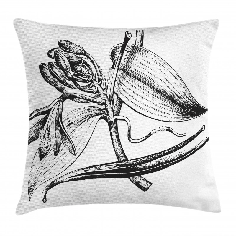 Vintage Engraved Flower Art Pillow Cover