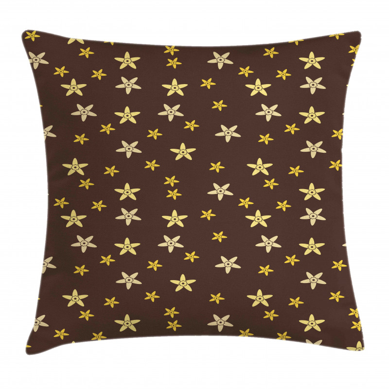 Yellow Tones Flowers Pillow Cover