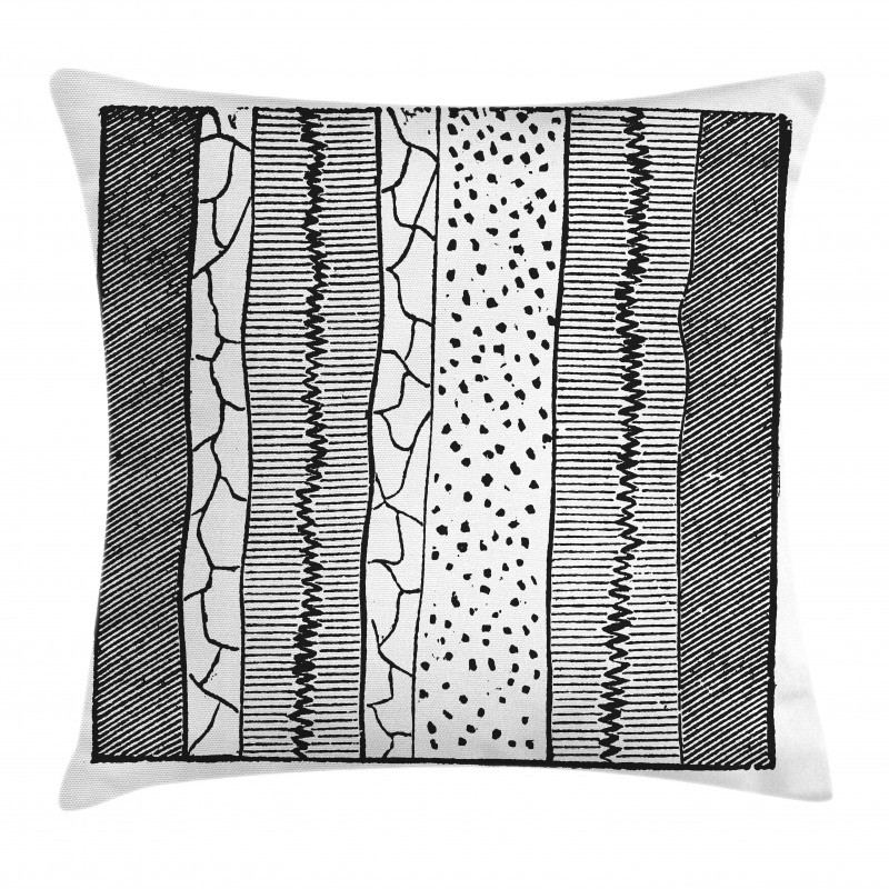 Hand Drawn Uneven Lines Pillow Cover