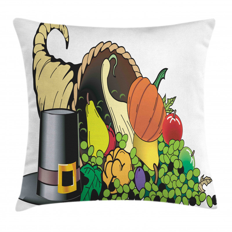 Cornucopia Motif Pillow Cover