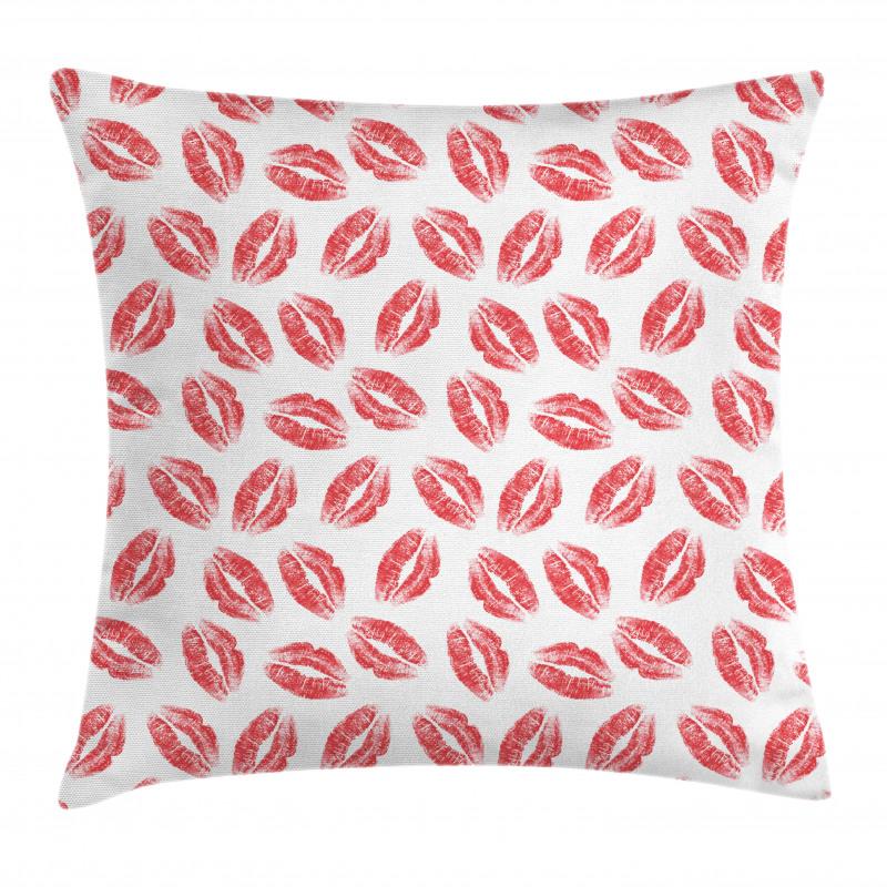 Woman Lipstick Lips Print Pillow Cover