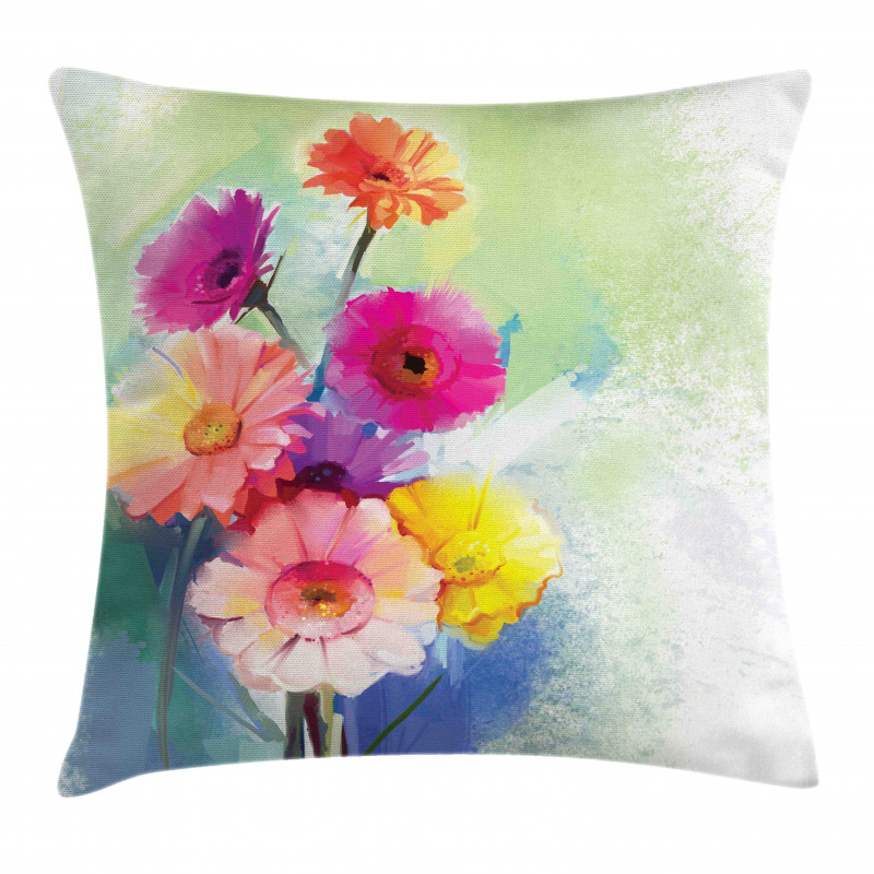 Gerbera Flowers Art Pillow Cover