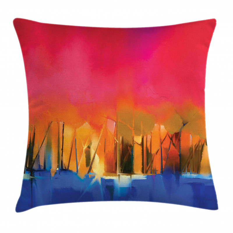 Vivid Abstract Scene Pillow Cover