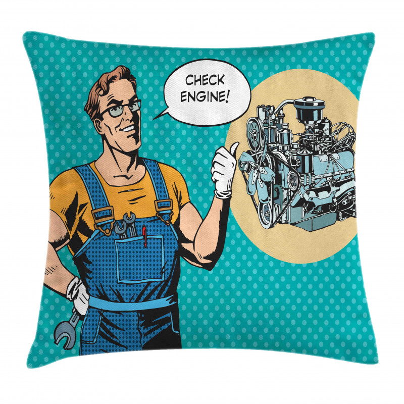 Pop Art Repairman Pillow Cover