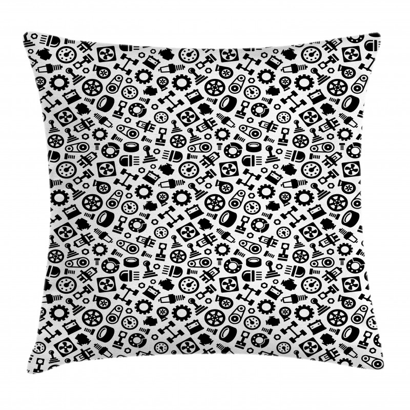 Car Spare Parts Pillow Cover