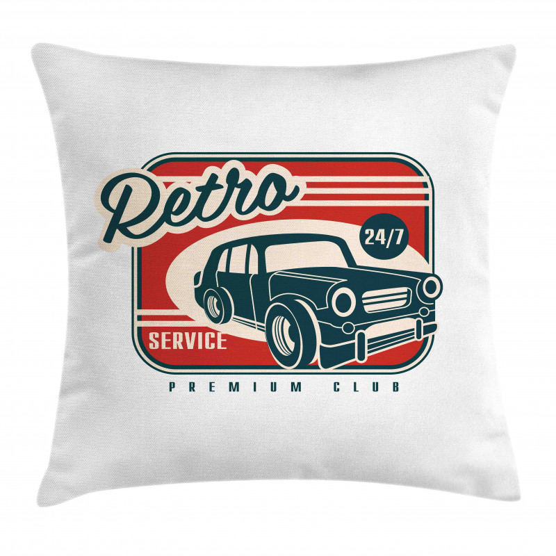 Retro Service Old Car Pillow Cover