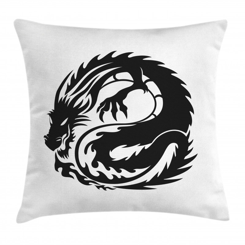 Serpent Belch Flames Pillow Cover