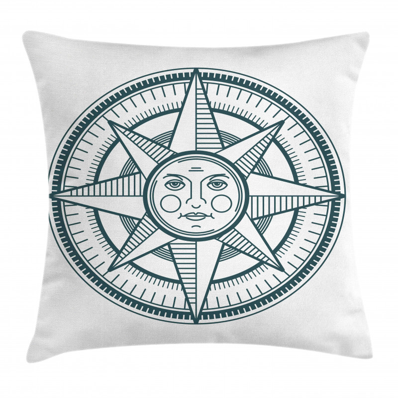 Sun Center Navigation Art Pillow Cover