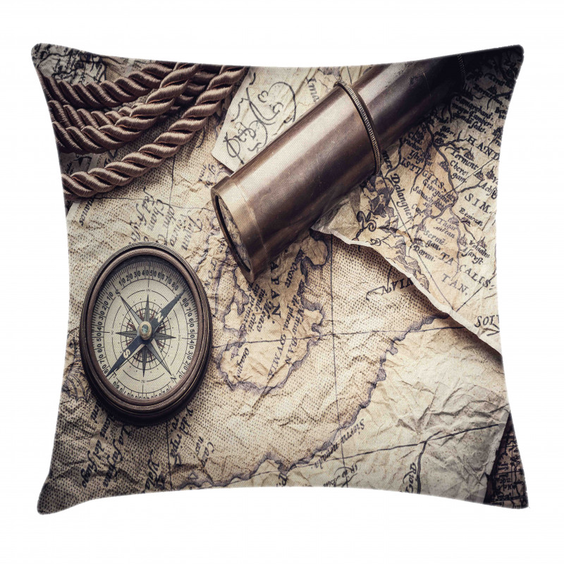 Nostalgic Maritime Tools Pillow Cover