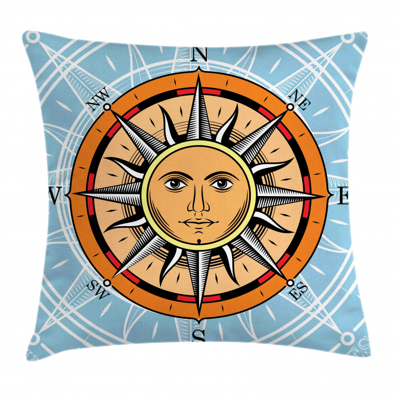 Tool in Form of Sun Face Pillow Cover