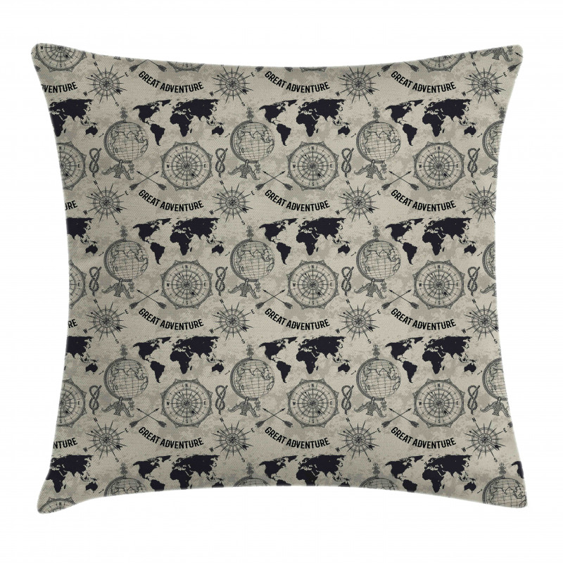 Vintage Adventure Art Pillow Cover