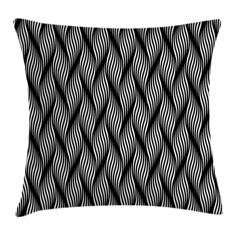 Modern Swirling Effect Lines Pillow Cover