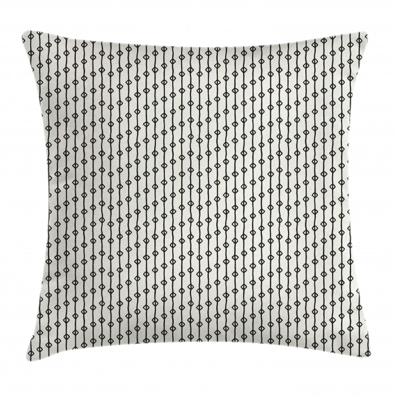 Art Shapes on Lines Pillow Cover