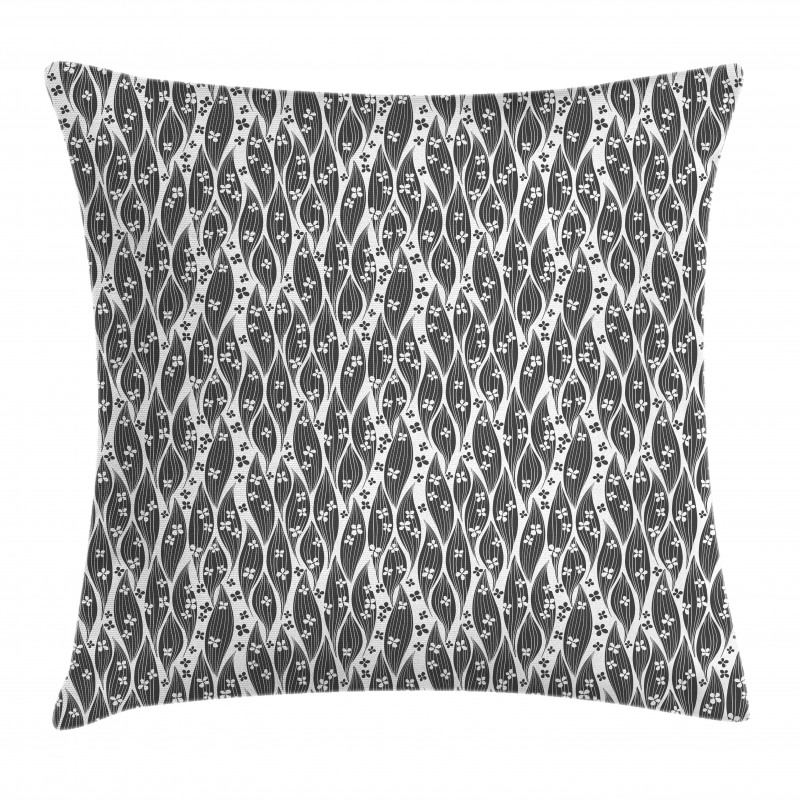 Greyscale Botanical Pillow Cover