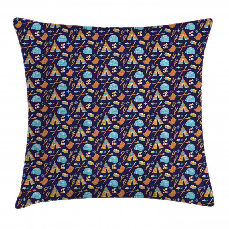 Eskimo Elements Symbolic Pillow Cover