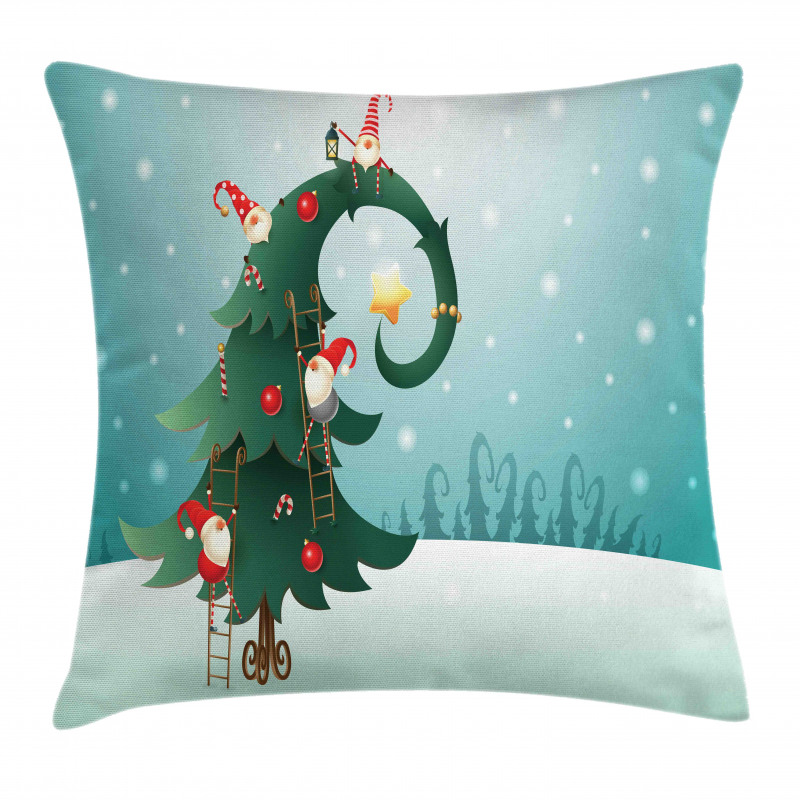 Christmas and Gnomes Pillow Cover