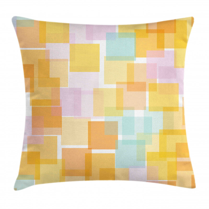 Geometric Random Squares Pillow Cover