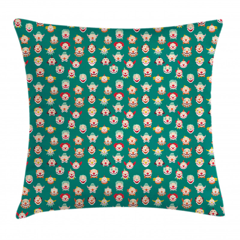 Sad and Happy Clown Faces Pillow Cover