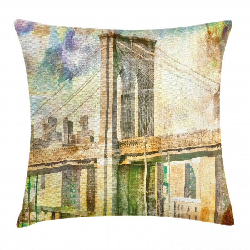 New York Brush Strokes Pillow Cover