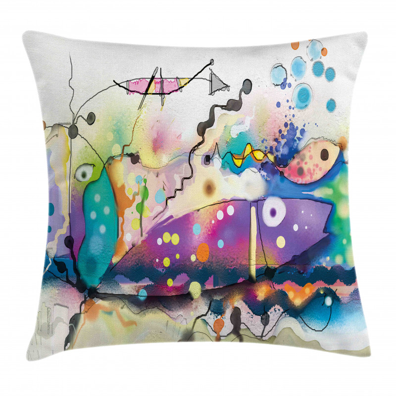 Modern Fine Art Paint Pillow Cover