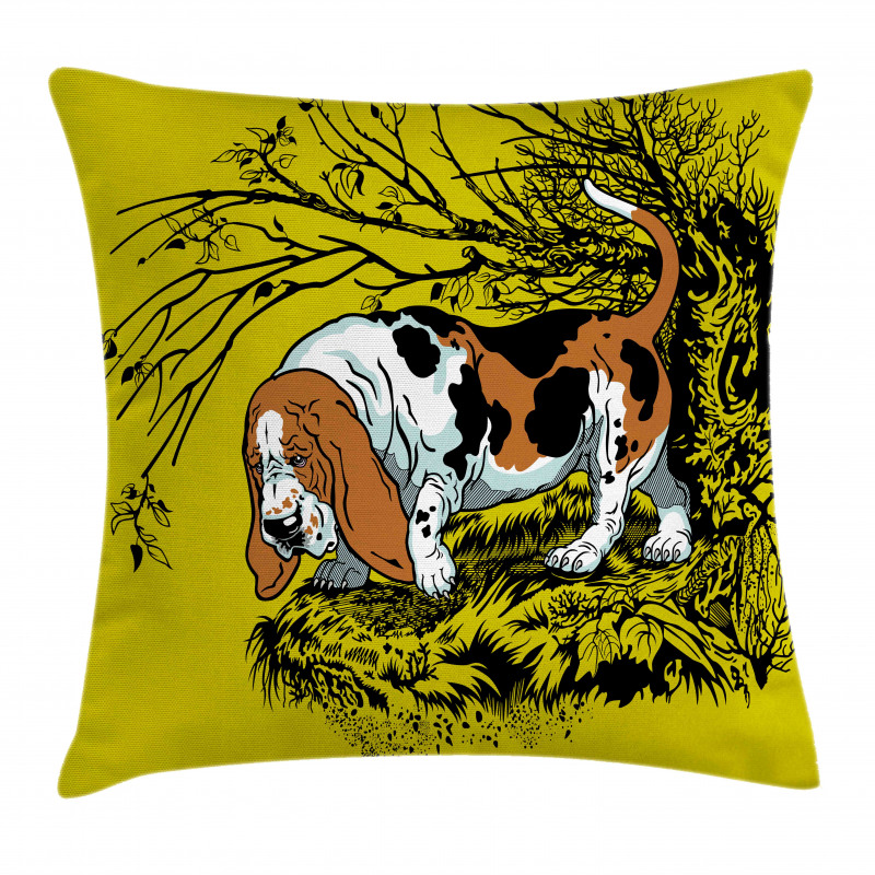 Hunting Dog Woods Pillow Cover