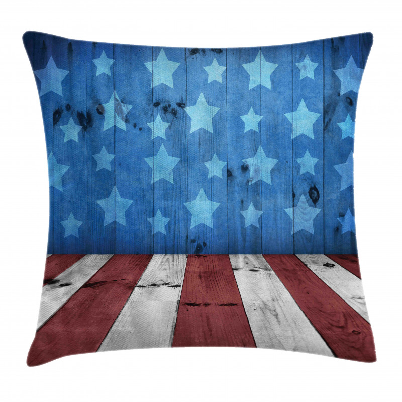 Grunge Stars Stripes Pillow Cover