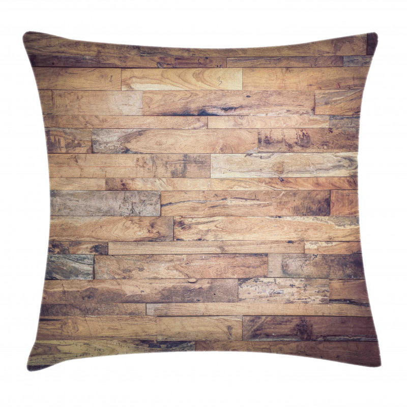 Earthy Toned Planks Pillow Cover