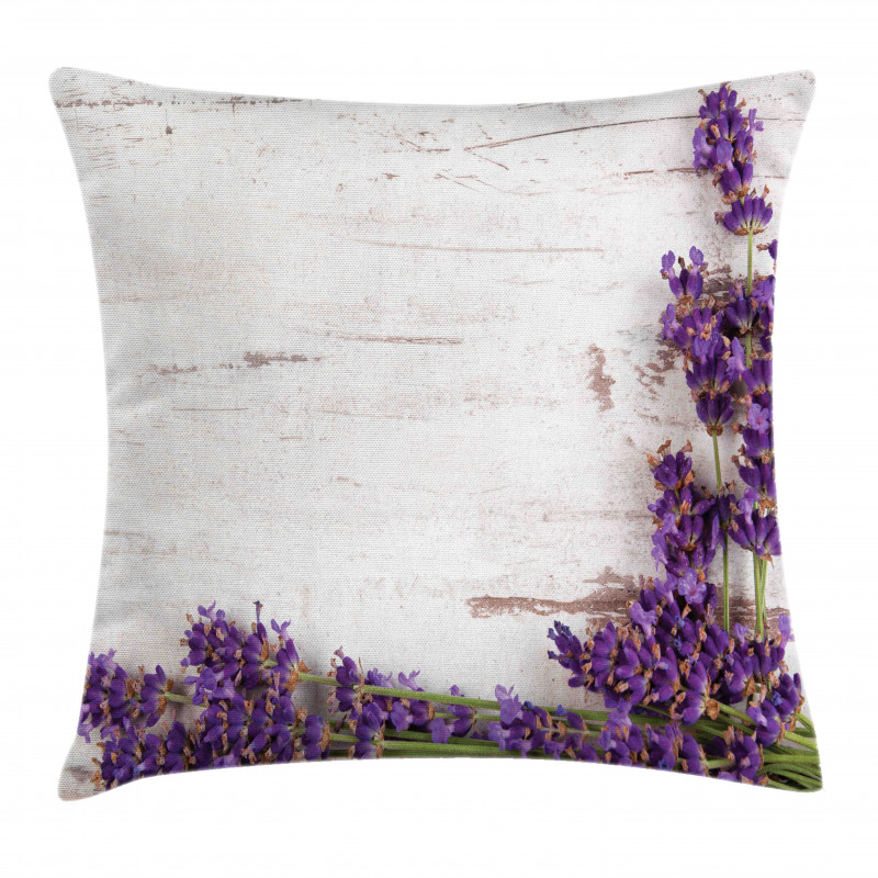 Lavender Flower Table Pillow Cover