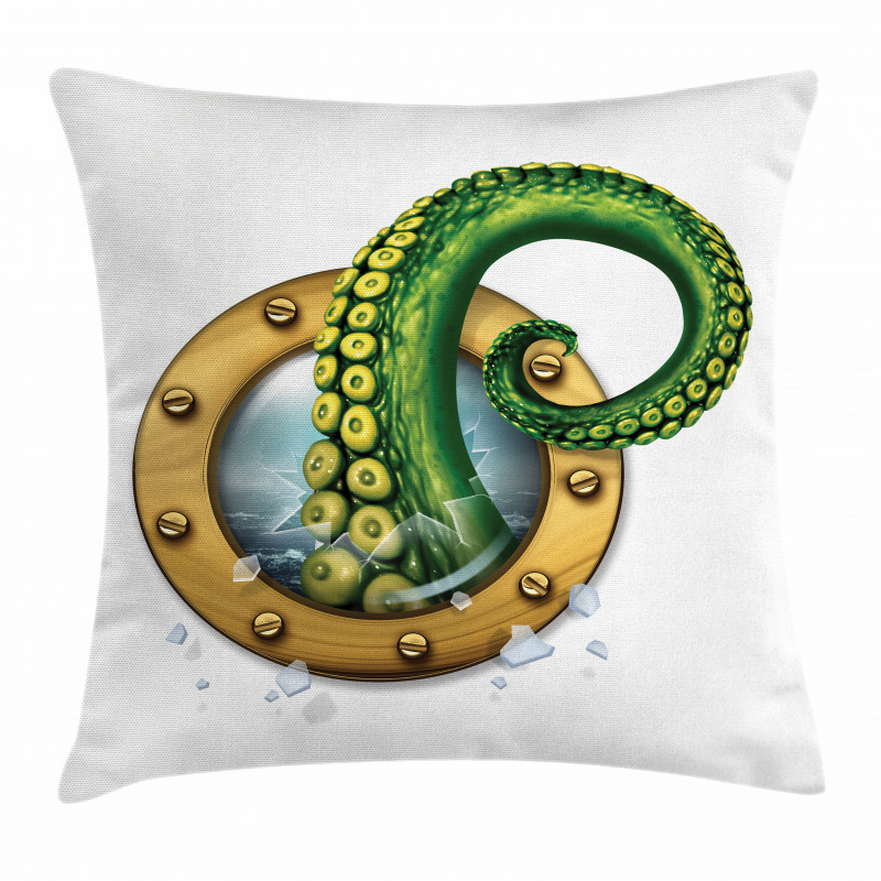 Ship Porthole Tentacles Pillow Cover