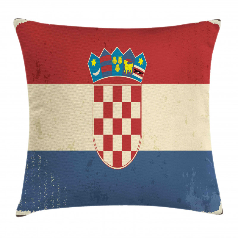 Vintage Look National Flag Pillow Cover