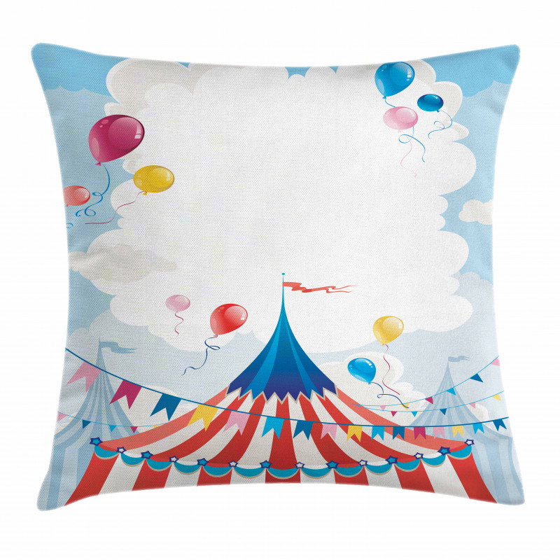 Circus Day Canvas Tent Pillow Cover