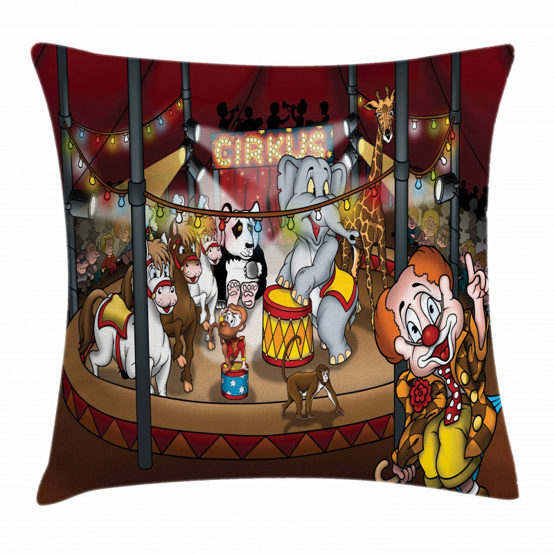 Circus Show Horses Pillow Cover