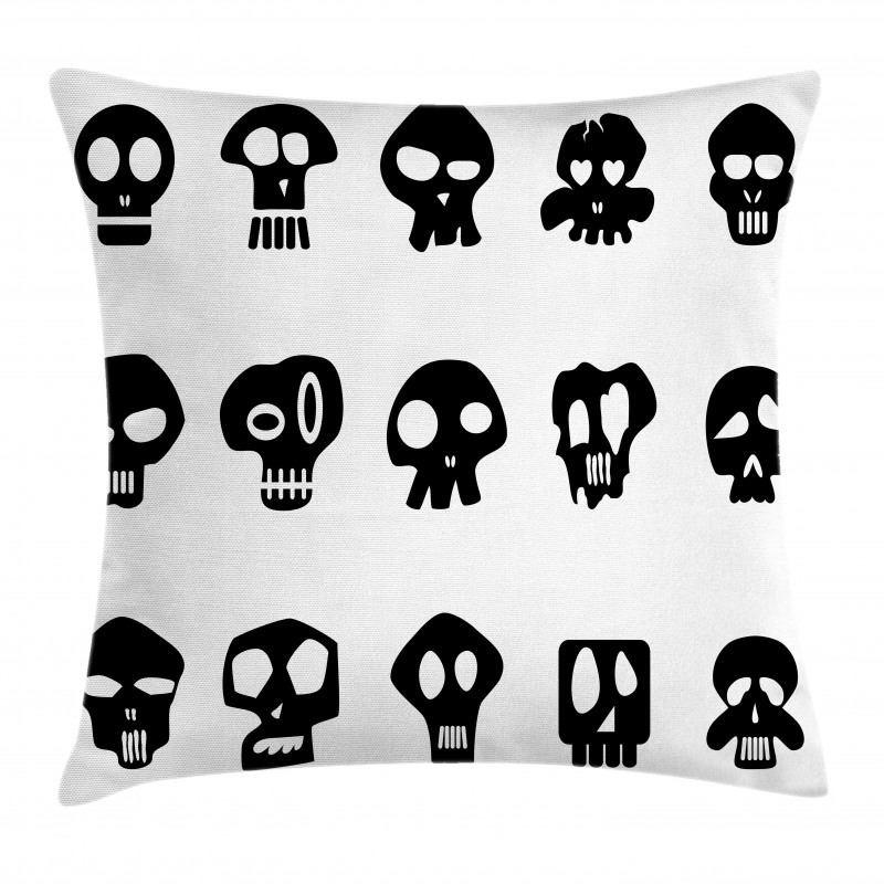 Funny Various Skull Pillow Cover