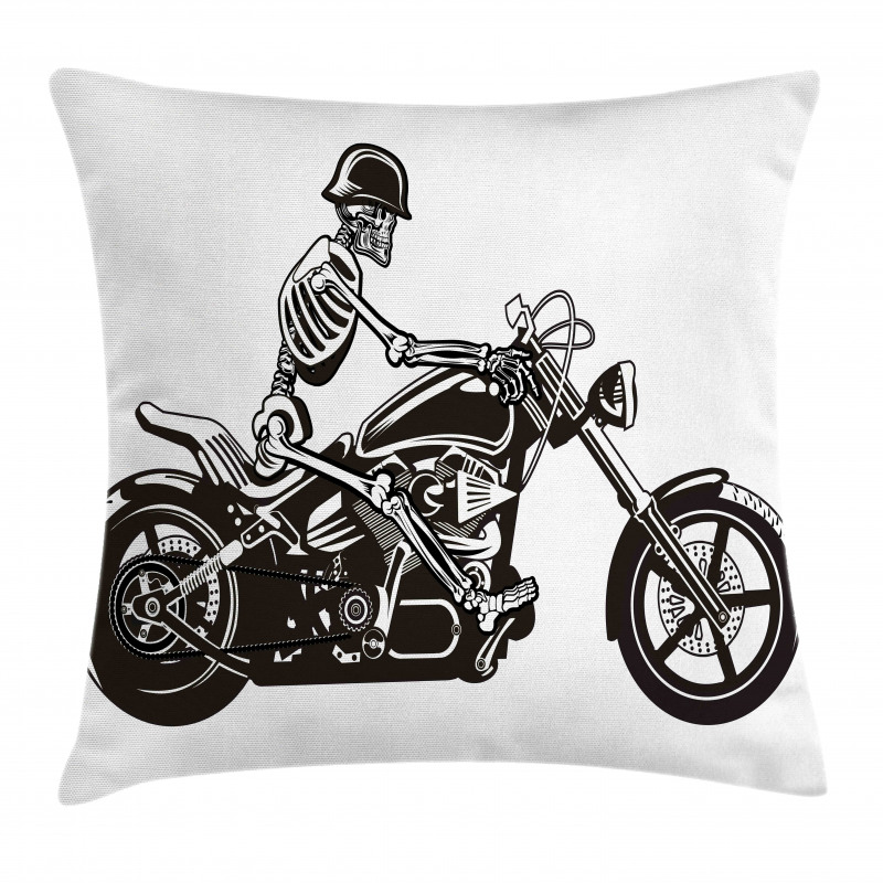 Crazy Halloween Motorbike Pillow Cover