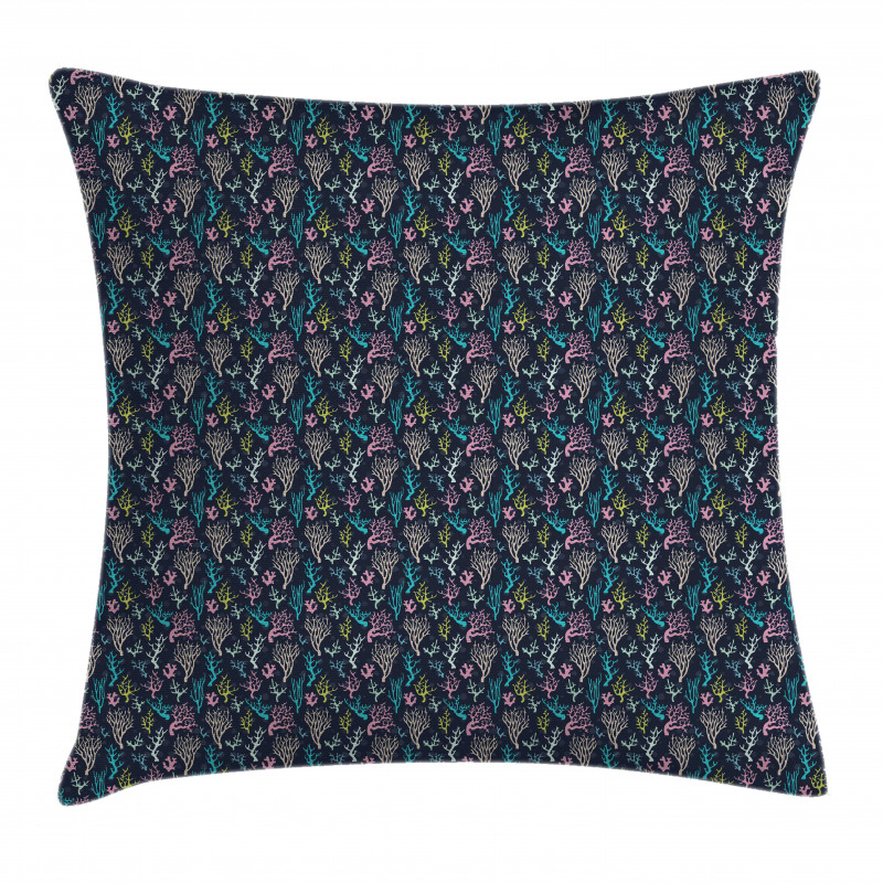 Colorful Coral Designs Pillow Cover