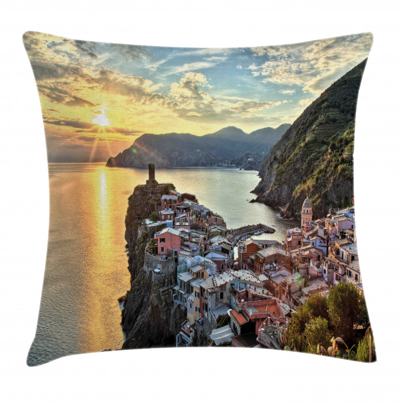 Sunrise View with Cliffs Pillow Cover