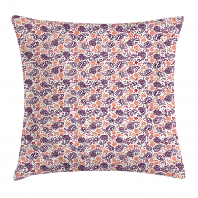 Oriental Floral Art Pillow Cover